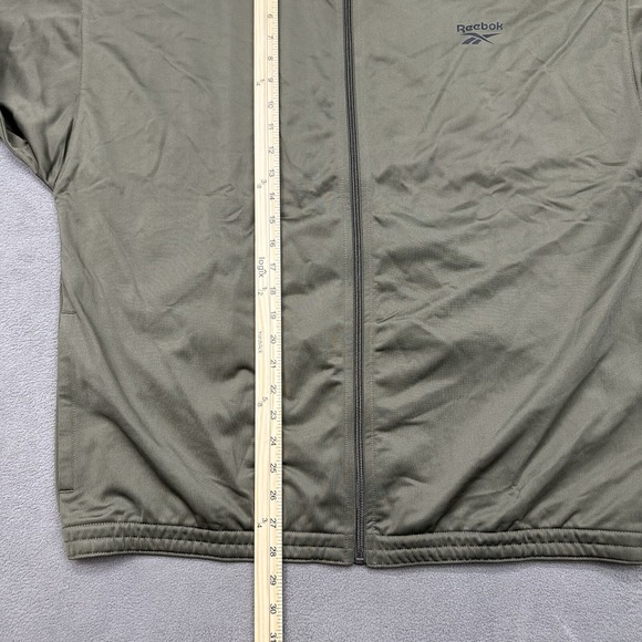 NEW Reebok Identity Vector Knit Track Jacket Men's‎ XL Army Green Full Zip - Picture 11 of 16